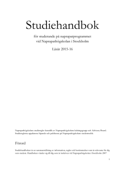 Studiehandbok - Uppdaterad version - Moodle