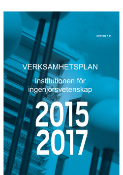 Verksamhetsplan IV 2015-2017