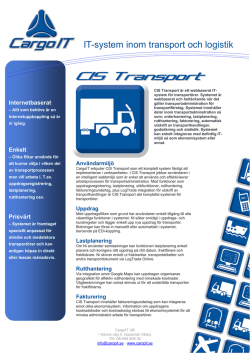 IT-system inom transport och logistik