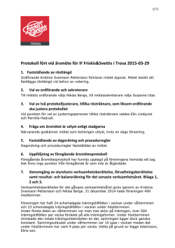 Protokoll FS Årsmöte 2015-03-29