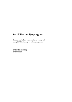 Ett#hållbart#miljonprogram - Lund University Publications