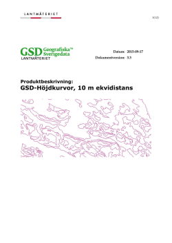 GSD-Höjdkurvor, 10 m ekvidistans