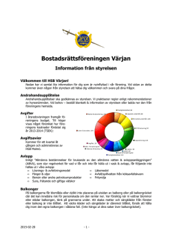 Info till nya medlemmar