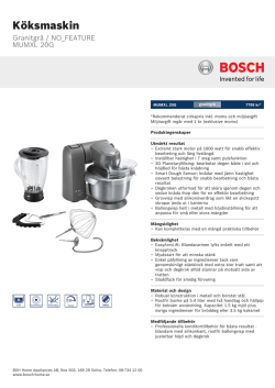Bosch MUMXL 20G