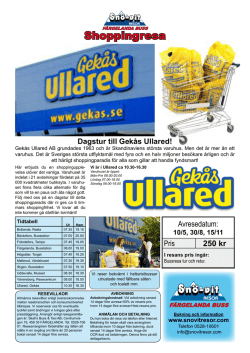 "Ullared 2015" som pdf - Färgelanda Buss/Snö