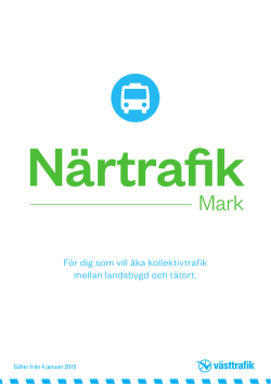 Informationsbroschyr för Närtrafik Mark (pdf-fil öppnas i