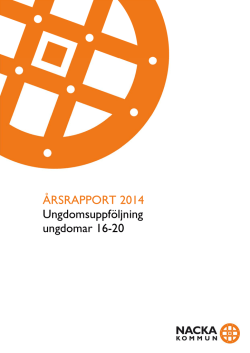 ÅRSRAPPORT 2014 Ungdomsuppföljning