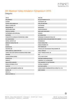 4th Medicon Valley Inhalation Symposium 2015