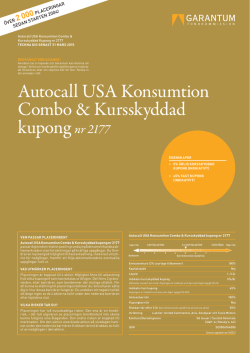 Autocall USA Konsumtion Combo & Kursskyddad