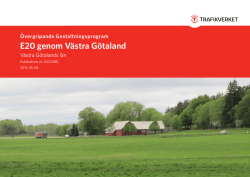 Gestaltningsprogram - E20 genom Västra Götaland