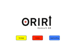 Oriri Konsult AB 20151106 mtrl till Kommunförbundet