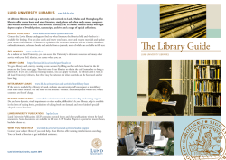The Library Guide - Biblioteken vid Lunds universitet