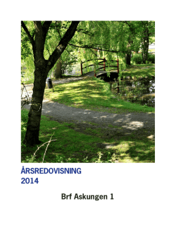 ÅR 2014 Brf Askungen 1