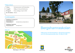 Välkommen till förskoleklass Bergshamra 2015 (PDF