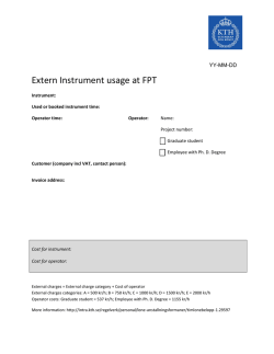 Extern Instrument usage at FPT