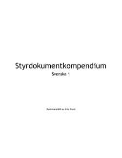 Styrdokumentkompendium i Svenska 1
