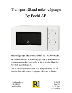 Transportsäkrad mikrovågsugn By Pochi AB