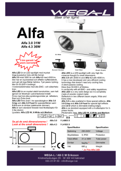 Alfa 3.0 31W Alfa 4.3 36W - Wega-L