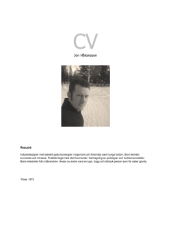 Visa CV (*pdf)