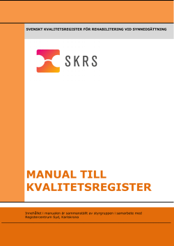 Manual till SKRS