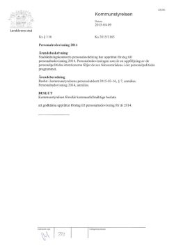 Personalredovisning 2014