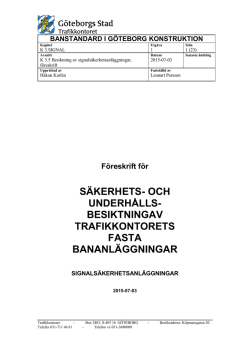 SÄKERHETS- OCH UNDERHÅLLS