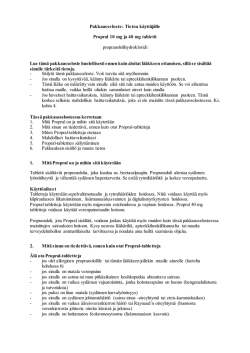 Propral 10, 40 tabletti PL 2015-03-20