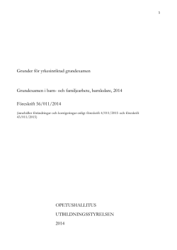 Grundexamen i barn- och familjearbete