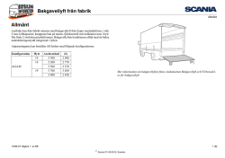 Bakgavellyft från fabrik Allmänt - Scania Technical Information
