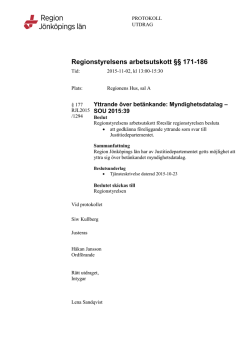 Remiss: Betänkande Myndighetsdatalag(pdf