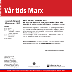 Vår tids Marx - Göteborgs universitet