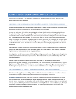kompetensförsörjningskanslimöte 2015-01-30