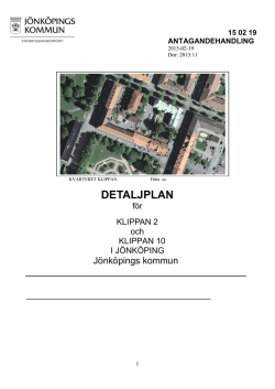 DETALJPLAN - Jönköpings kommun