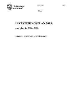 INVESTERINGSPLAN 2015,