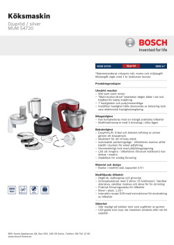 Bosch MUM 54720
