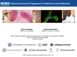 National Doctoral Programme in Infections and Antibiotics