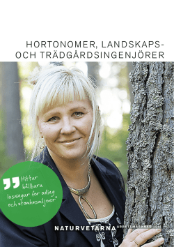 Hortonomer, landskaps- ocH trädgårdsingenjörer