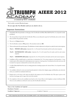 AIEEE-2012 Solved papers by Triumph Academy