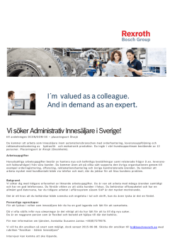 I´m valued as a colleague. And in demand as an expert. Vi