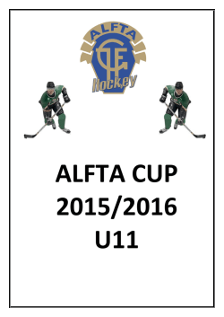 Inbjudan till turnering för U-14 ALFTA CUP 2008