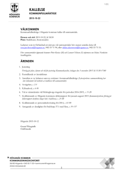 KF kallelse 2015-10-22