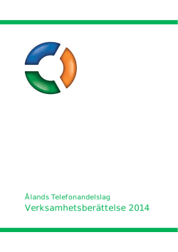 Verksamhetsberättelse 2014