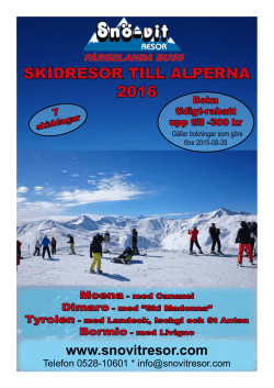 Öppna katalogen "Skidresor 2016" som pdf