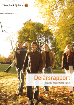 Delårsrapport januari-september 2015