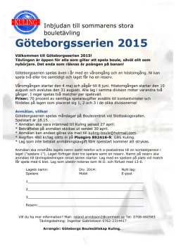 Göteborgsserien 2015