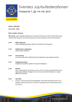 Protokoll nr 7, 2015-09-13 - Svenska Jujutsufederationen