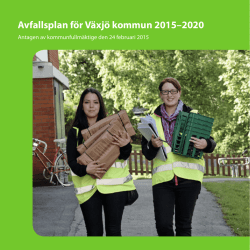 Avfallsplan för Växjö kommun 2015–2020