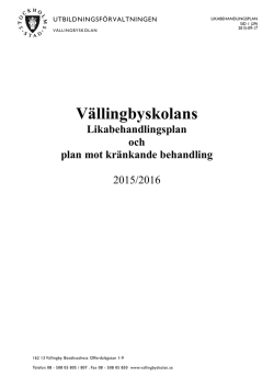 Vällingbyskolans Likabehandlingsplan(547 kB, pdf)