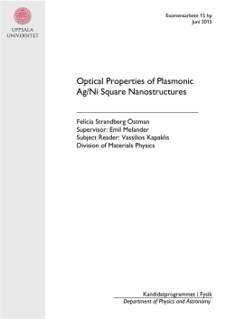 Optical Properties of Plasmonic Ag/Ni Square Nanostructures
