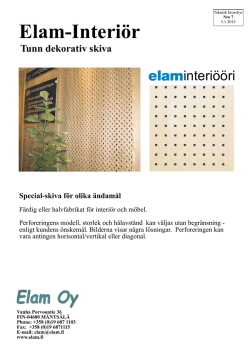 Elam-Interiör Tunn dekorativ skiva